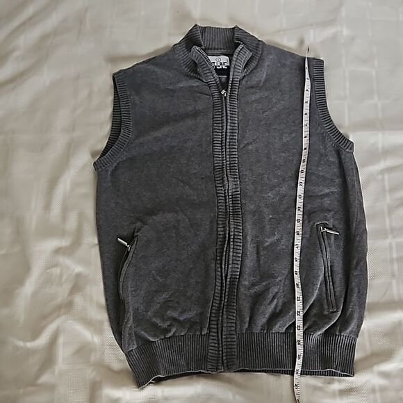 Frontline Men's Zip-Up Vest Gray Large - Picture 10 of 16